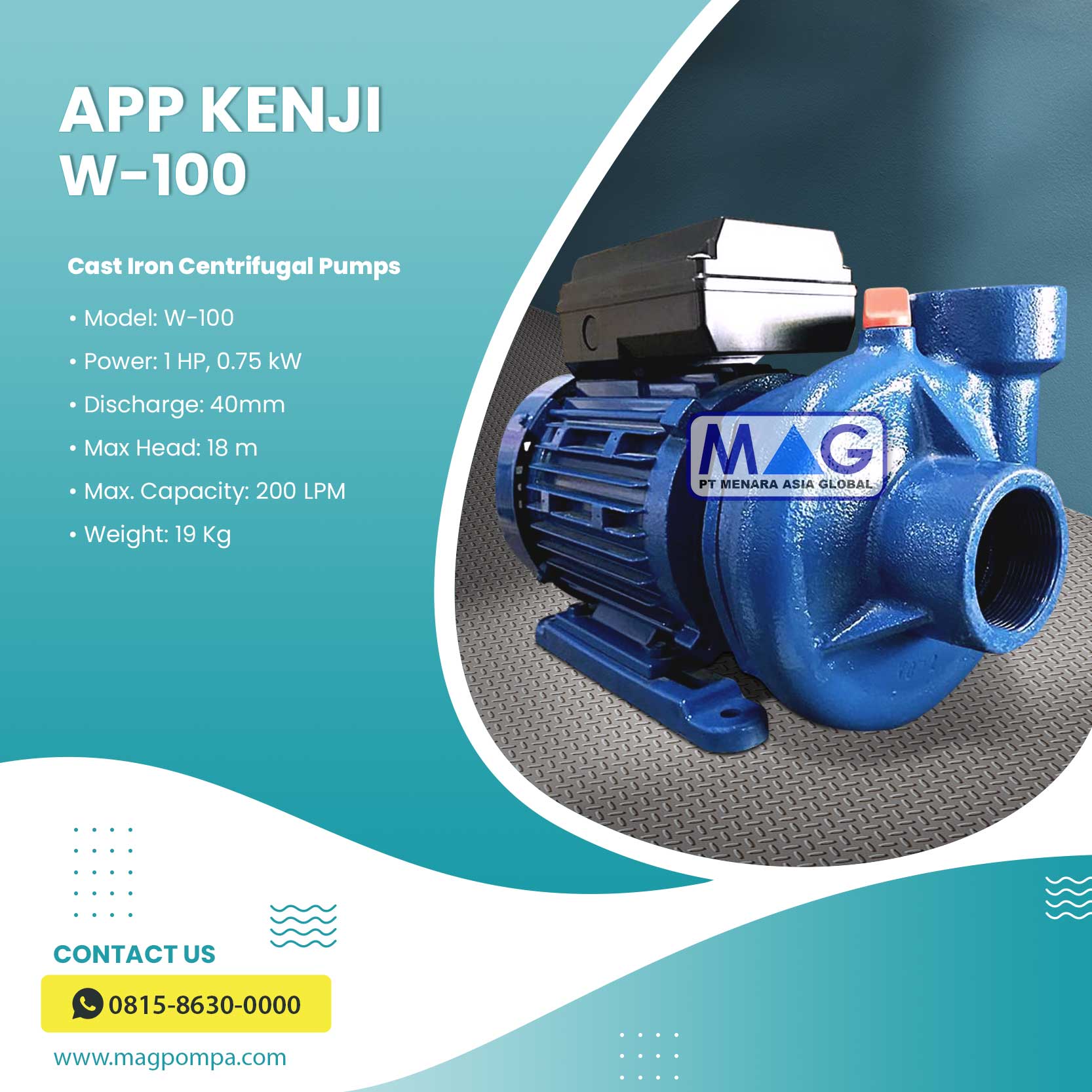 Pompa Sentrifugal APP Kenji W 100 pompa-sentrifugal-app-kenji-w-100